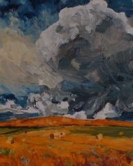 Sky & Haystacks 8x10 SOLD